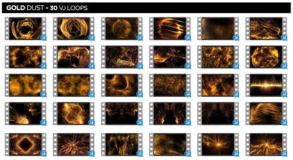 Gold Dust 30 VJ Loops Pack - Volumetricks - VJ Loops Store
