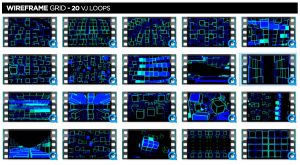 Wireframe-Grid-Product-Thumbnails – Volumetricks – VJ Loops Store